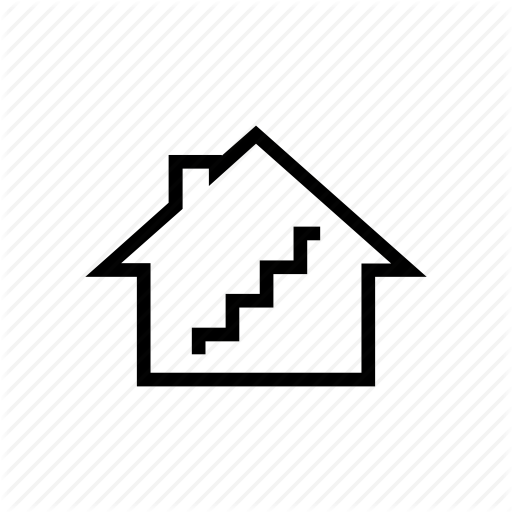 512x512 Basement, House, Hut, Staircase, Stairs, Stairway, Stories Icon