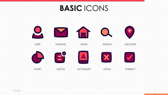 592x333 Basic Icons Free Powerpoint Template