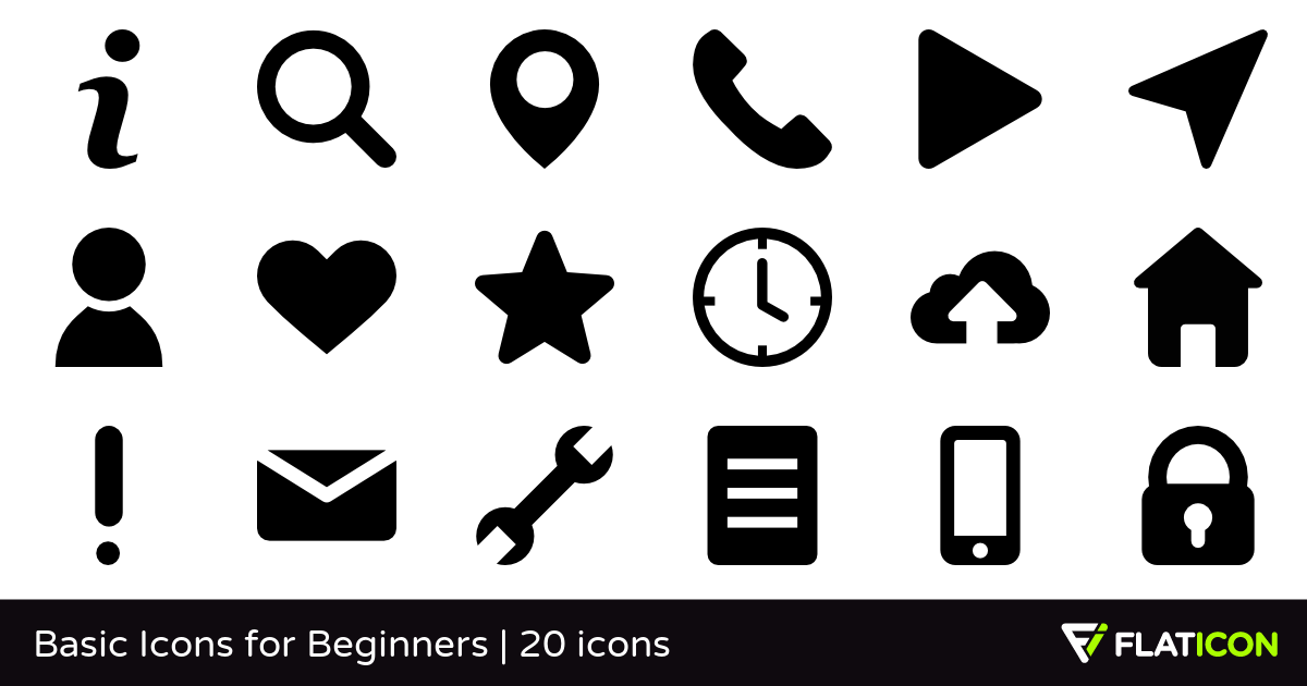 1200x630 Basic Icons For Beginners Free Icons