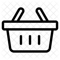 256x256 Picnic Basket Icon Of Line Style