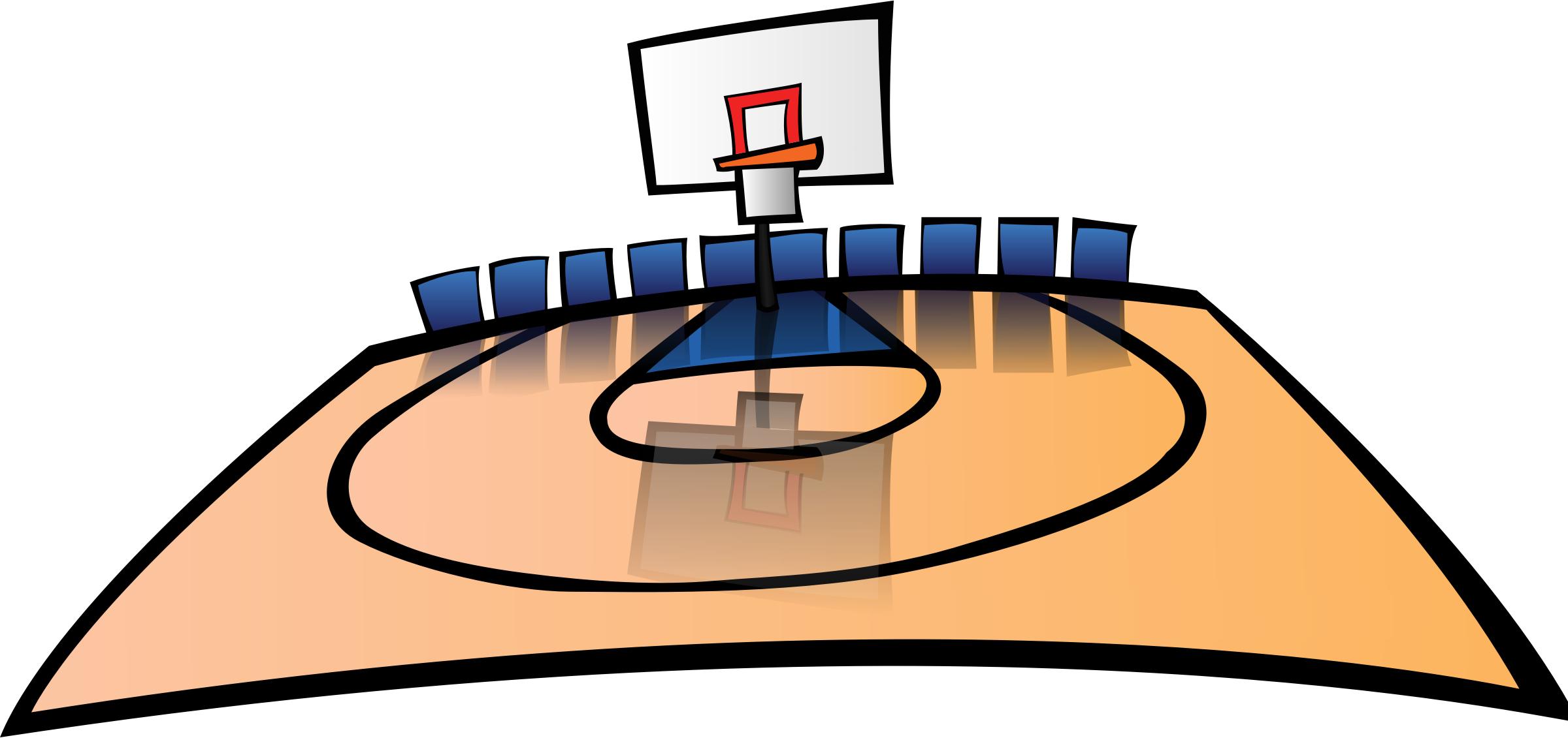 2400x1131 Basketball Court Icons Png