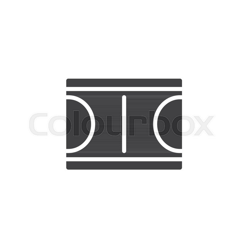 800x800 Basketball Court Top View Vector Icon Stock Vector Colourbox