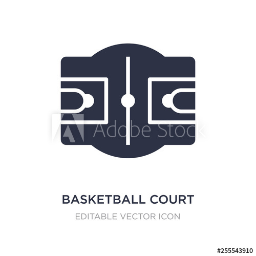 500x500 Basketball Court Icon On White Background Simple Element