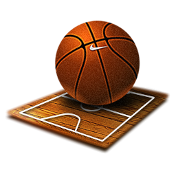 256x256 Basketball And Court Icon, Png Clipart Image