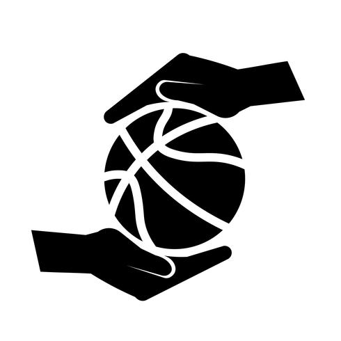 490x490 Hand Holding A Basketball Icon Vector