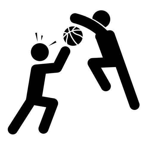 490x490 Basketball Block Shot Icon Vector