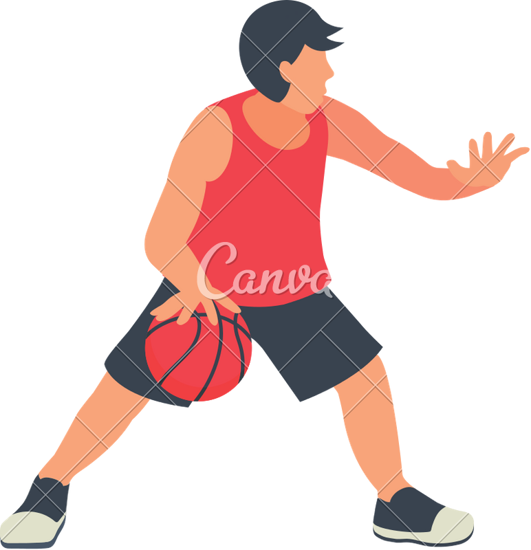 772x800 Basketball Player Icon Concept