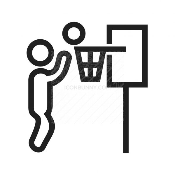 600x600 Basketball Player Line Icon
