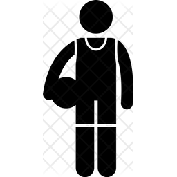 256x256 Basketball Player Icon Of Glyph Style