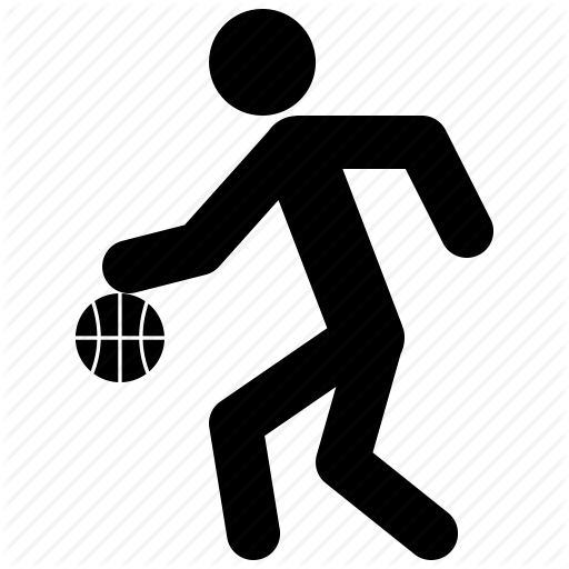 512x512 Basketball, Dribbling, Game, Man, Player, Playing, Sport Icon