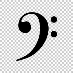 240x240 Bass Clef Icon Black Icon On Transparent Background Designs