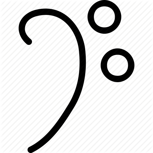 512x512 Bass Clef, Clef, F Clef, Music Note, Music Sign, Music Symbol