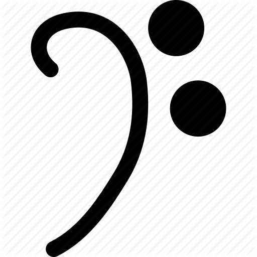512x512 Bass Clef, Clef, F Clef, Music Note, Music Sign, Music Symbol Icon