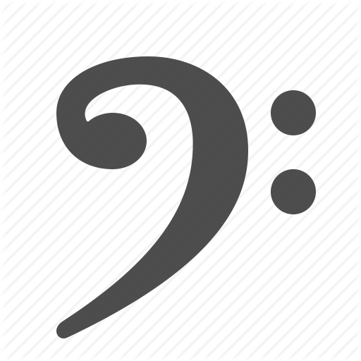 512x512 Bass Clef, Clef, Music, Music Note, Music Notes, Musical, Note