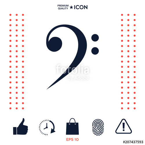 500x500 Bass Clef Icon Stock Image And Royalty Free Vector