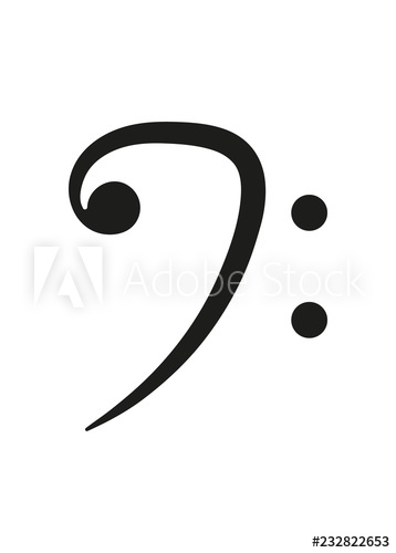 358x500 Bass Clef Icon Music Symbol Vector Illustration In Flat Design