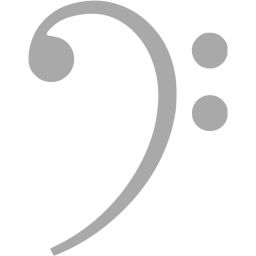 256x256 Dark Gray Bass Clef Icon