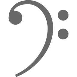 256x256 Dim Gray Bass Clef Icon