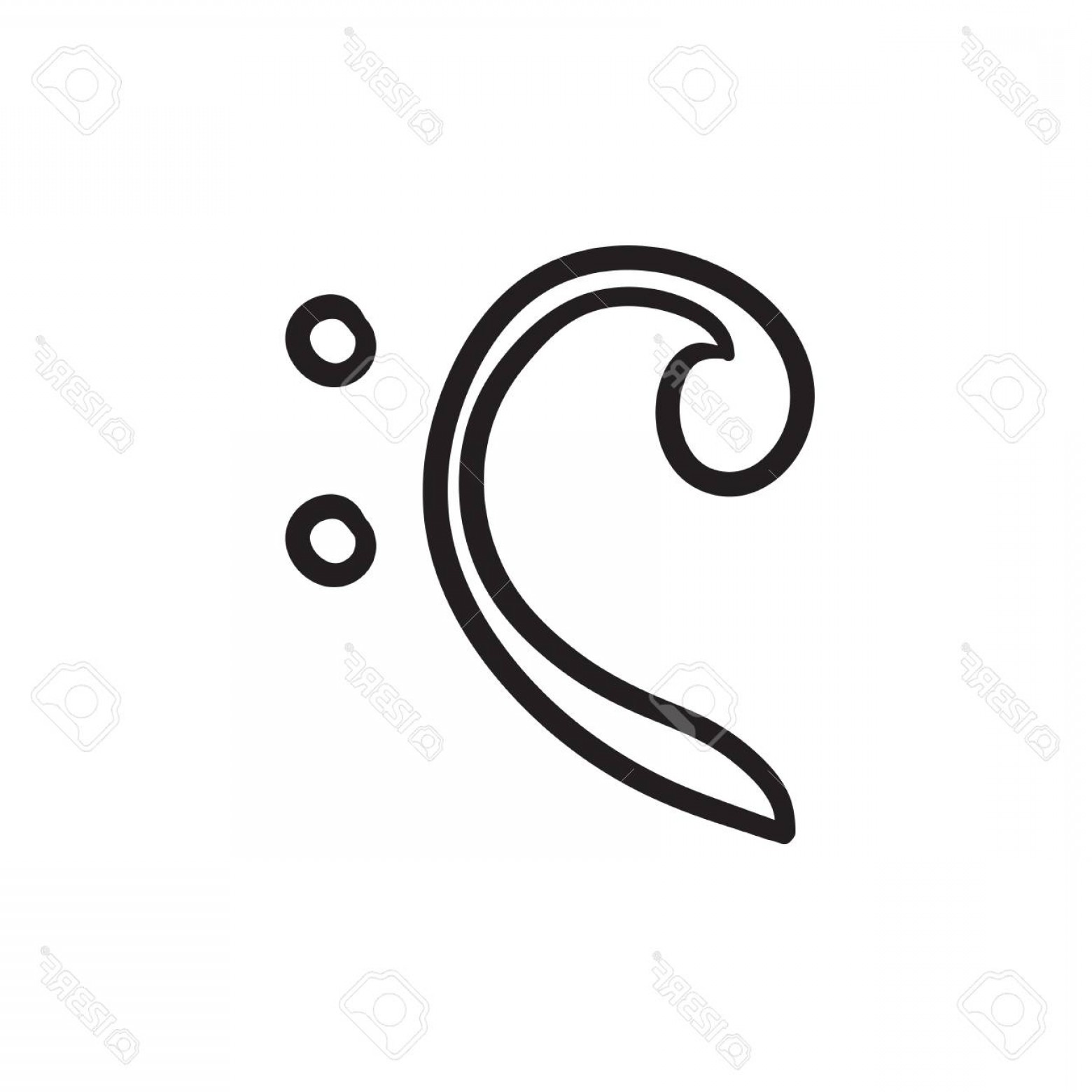 1560x1560 Photostock Vector Bass Clef Vector Sketch Icon Isolated
