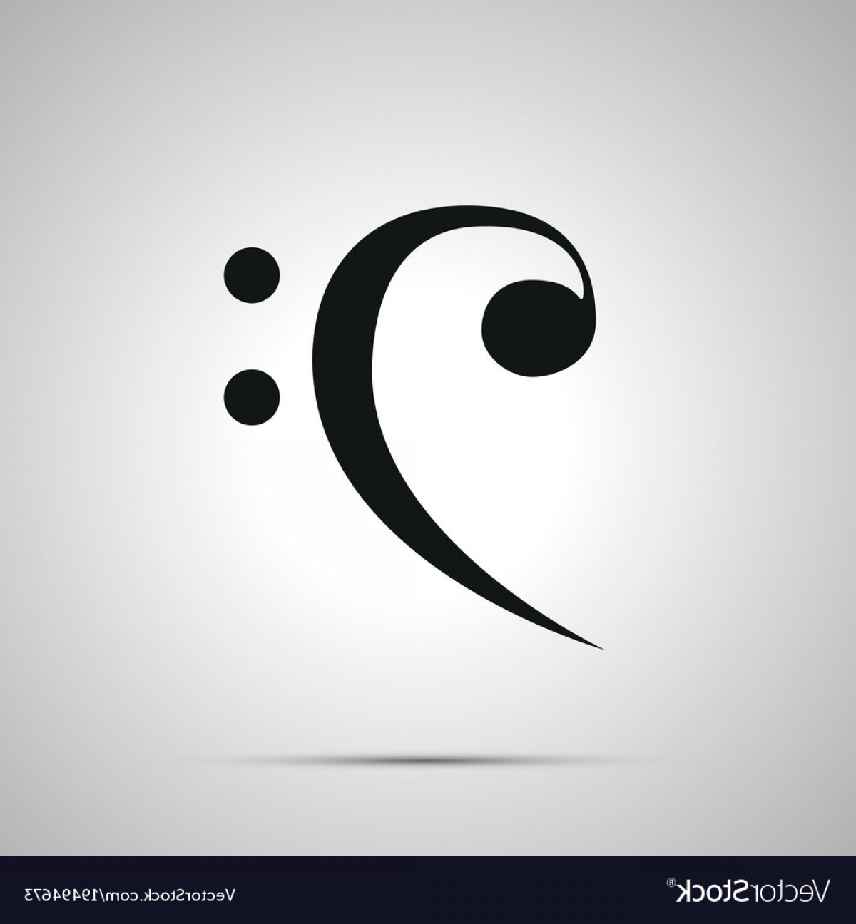 1200x1296 Bass Clef Silhouette Simple Black Icon Vector Cqrecords