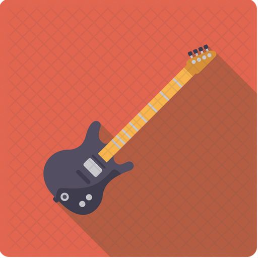 512x512 Bass Guitar Icon Of Flat Style