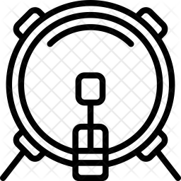 256x256 Bass Drum Icon Of Line Style