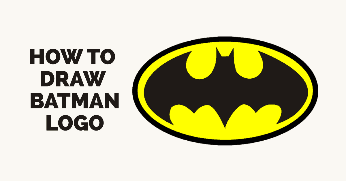 1200x628 How To Draw Batman Logo Easy Drawing Guides
