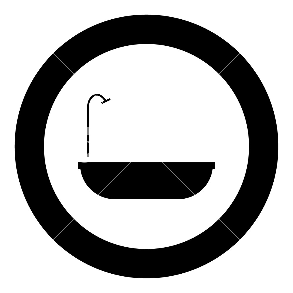 Bath Icon Black Color In Circle Or Round Vector Illustration 1000x1000 Bath Icon Black Color In Circle Or Round Vector Illustration