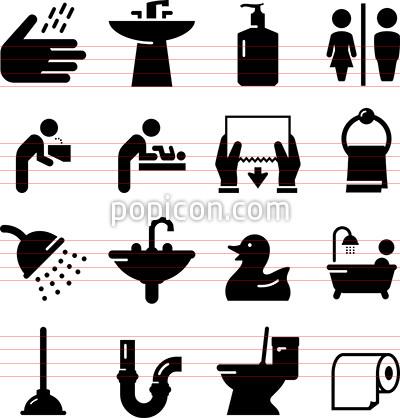 Bathroom Icons 400x418 Bathroom Icons
