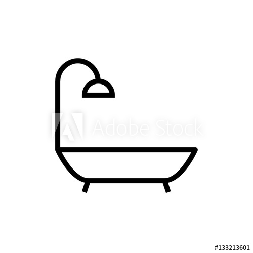 Vector Bath Icon 500x500 Vector Bath Icon