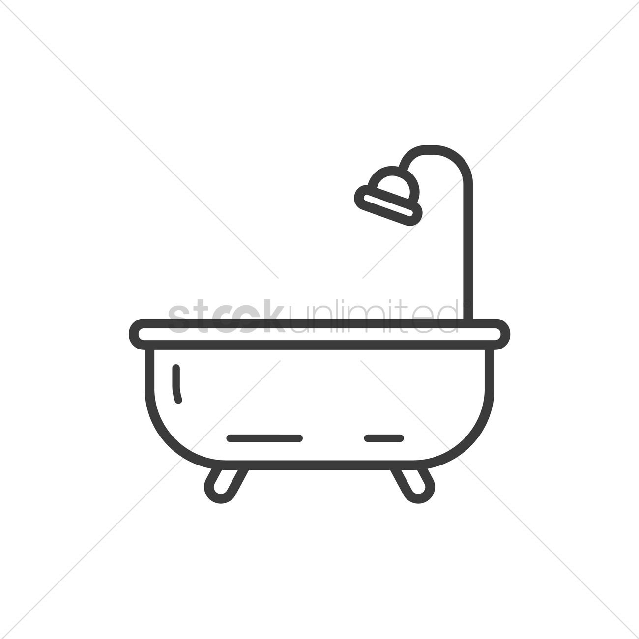 1300x1300 Bathtub Icon Vector Image
