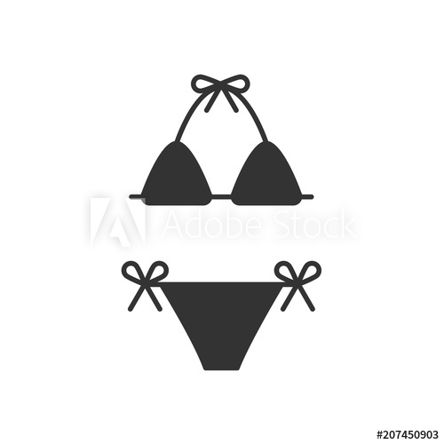 500x500 Black Isolated Icon Of Swimsuit On White Background Icon