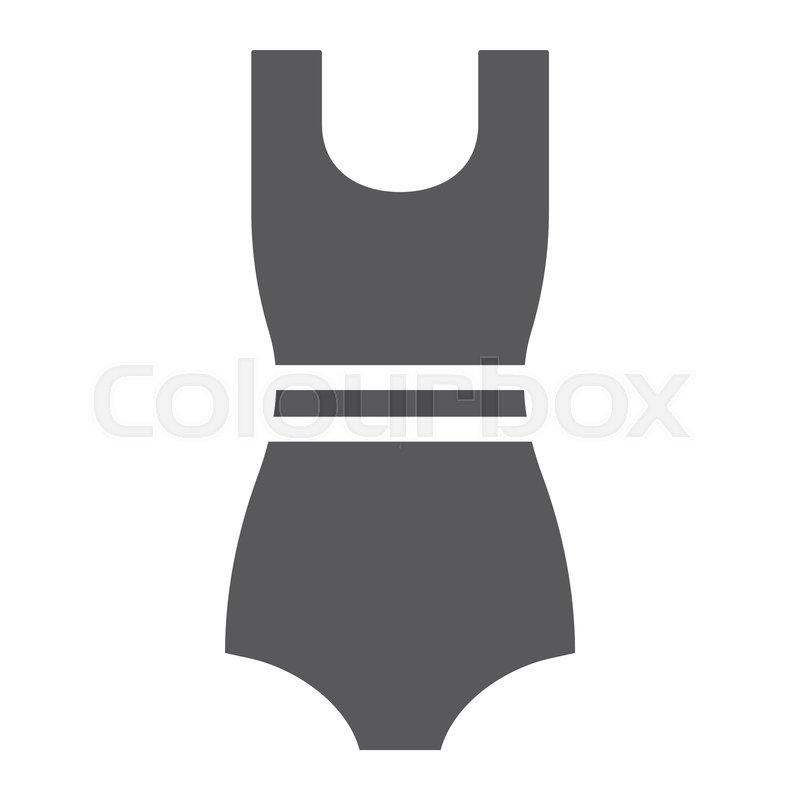 800x800 Swimming Suit Glyph Icon, Clothing And Stock Vector Colourbox