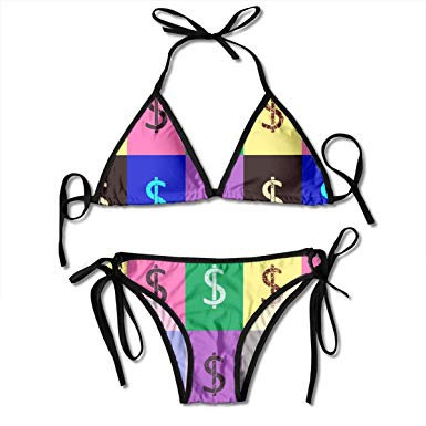 385x385 Women's Bathing Suit Adjustable Dollars Sign And Usd