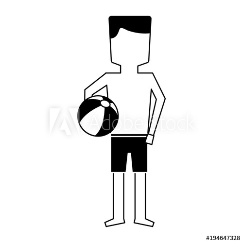 500x500 Man In Trunks Bathing Suit Icon Image Vector Illustration Design