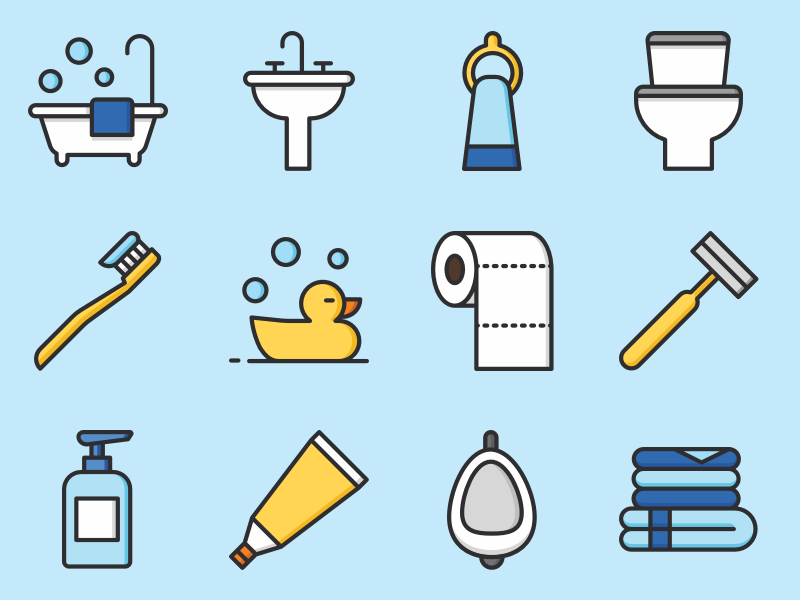 800x600 Bathroom Icon Set Sketch Freebie