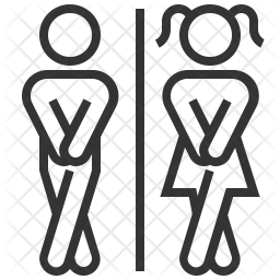 256x256 Restroom Icon Of Line Style