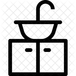 256x256 Bathroom, Sink, Mirror, Glass, Water, Tap, Dressing, Table Icon