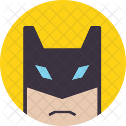 256x256 Batman Icon Of Colored Outline Style