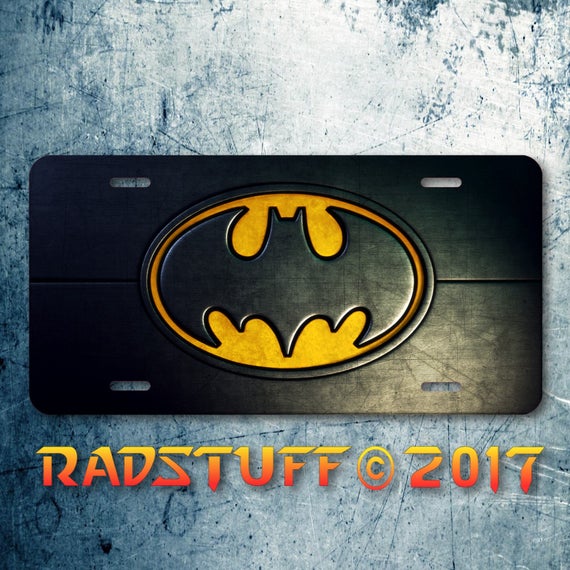 570x570 Cool Batman Logo Icon Novelty Vanity License Plate Aluminum Etsy