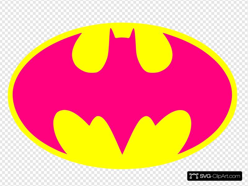 800x600 Hot Pink Batman Logo Clip Art, Icon
