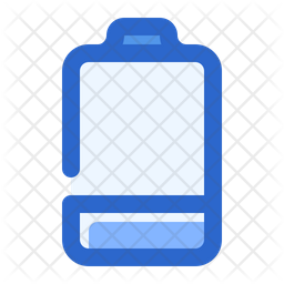 256x256 Battery One Bar Icon Of Colored Outline Style