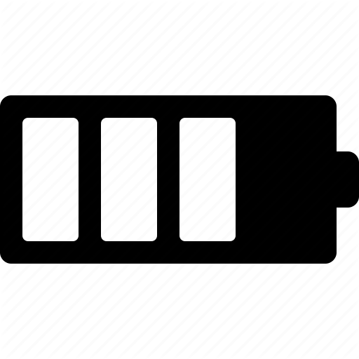 512x512 Bar, Bars, Battery, Charge, Status, Three, Usage Icon