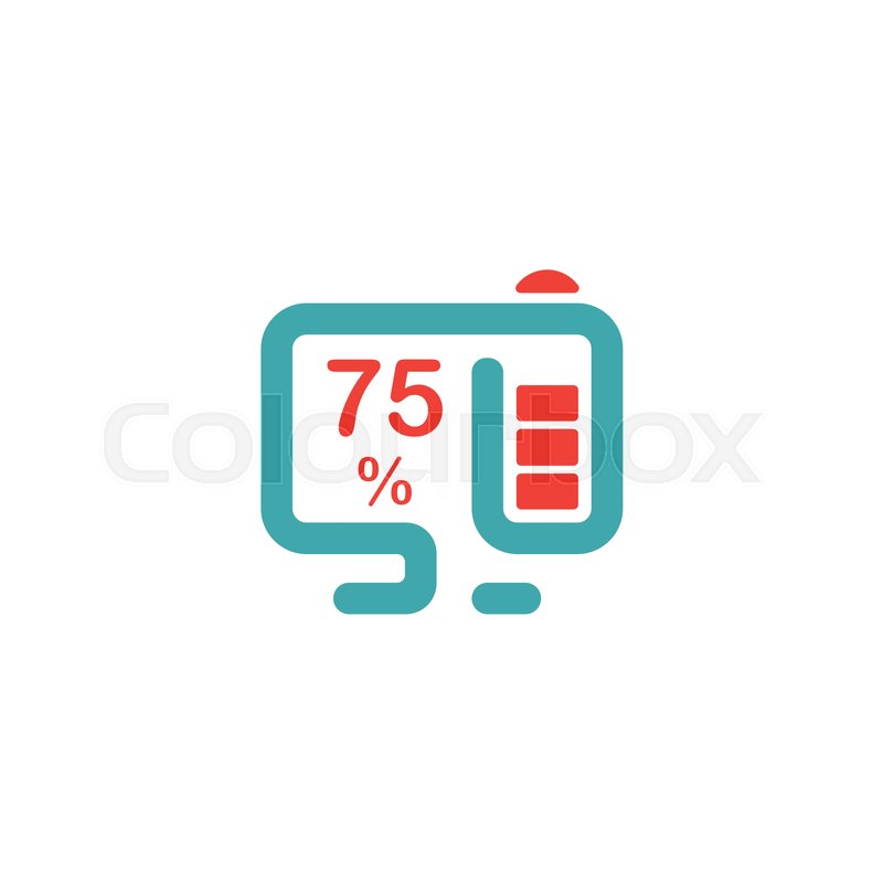 800x800 Vector Illustration Of Pc And Battery Stock Vector Colourbox