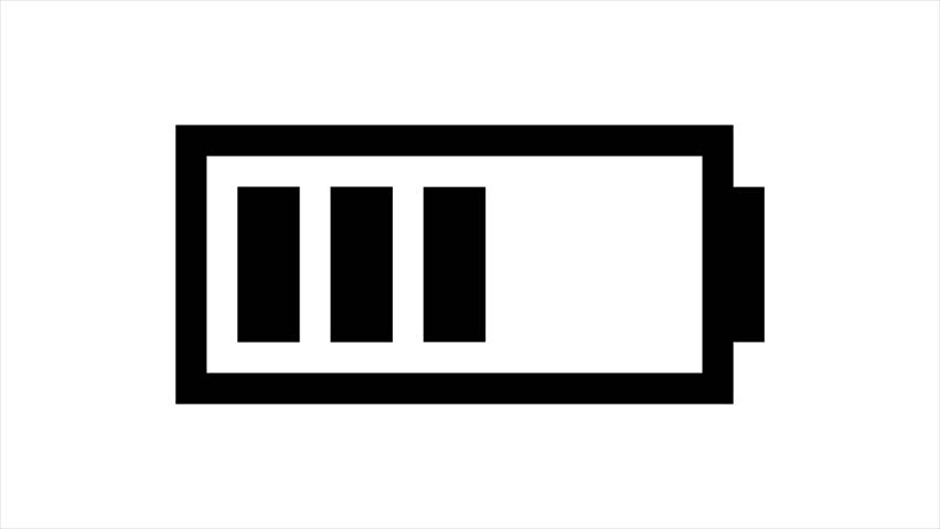 852x480 Battery Icon Charging Hd Animation Stock Footage Video