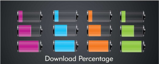 520x212 Excellent Battery Icons Pack For Download