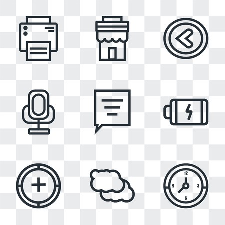 450x450 Set Of Simple Transparency Icons Such As Clock, Cloud, Add
