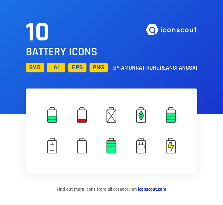 735x674 Battery Icon Pack