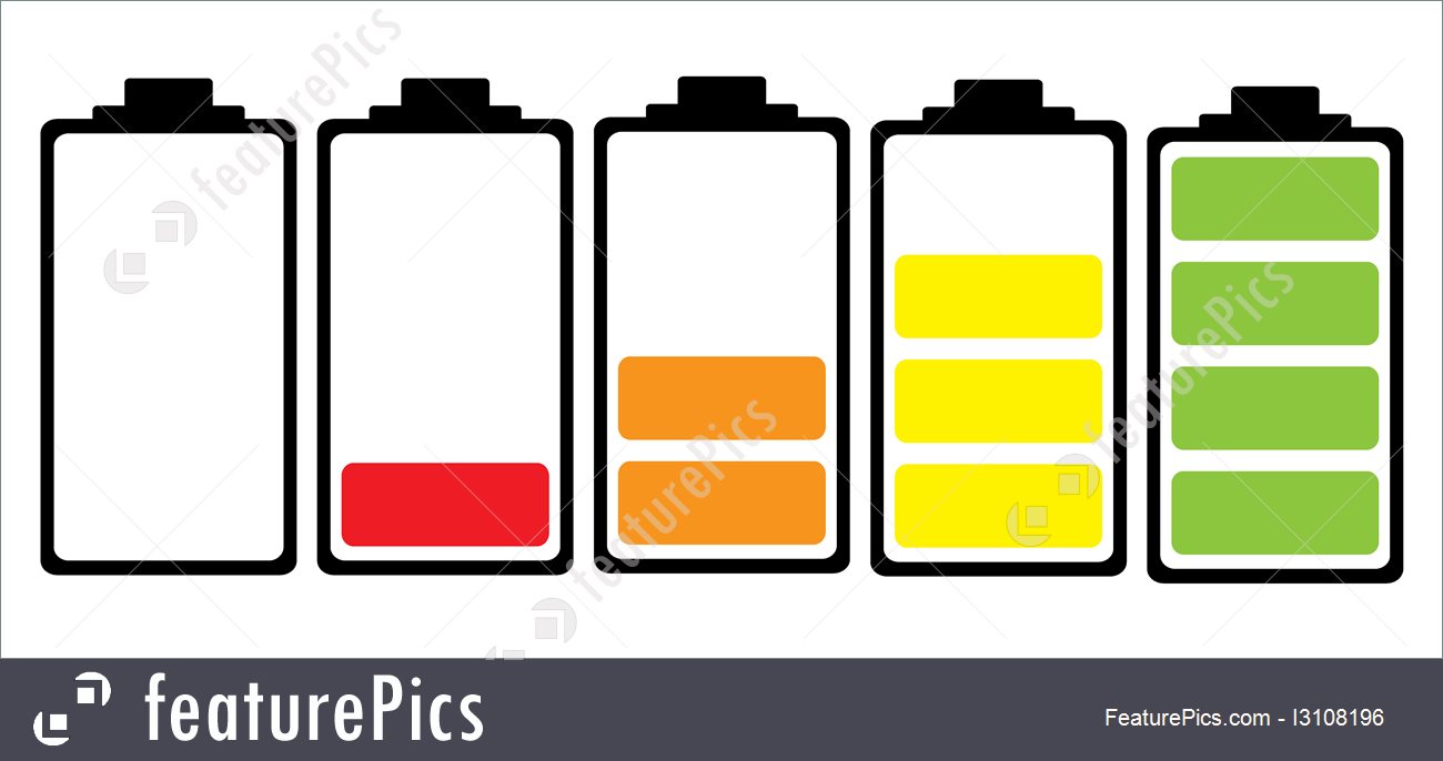 1300x686 Battery Charge Colour Icon Illustration