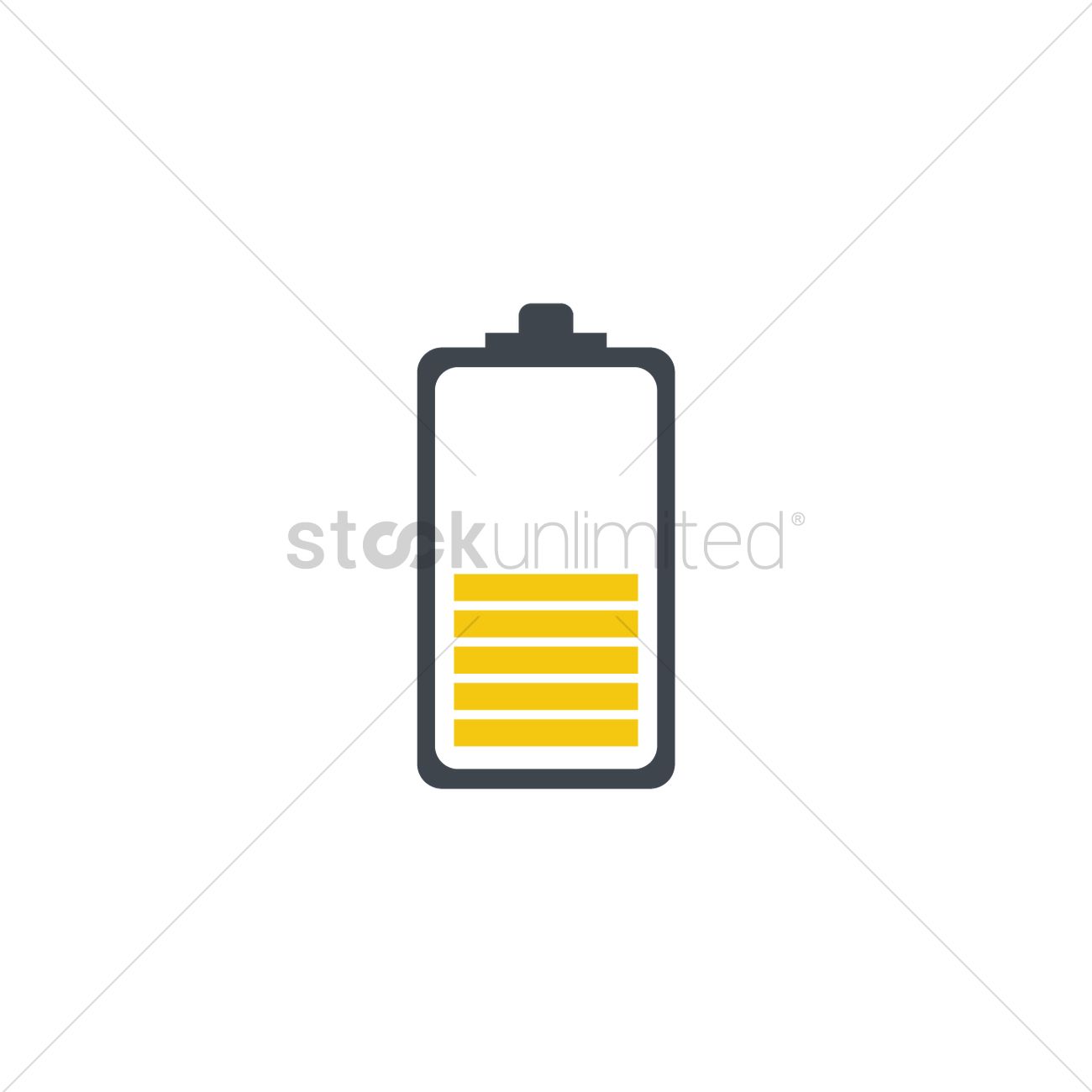 1300x1300 Yellow Battery Level Indicator Icon Vector Image